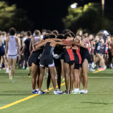 Coppell Cross Country Team Huddle Before The Race